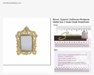 Top Design Dollhouse Miniature Scale Victorian Mirror - Dollhouse