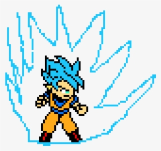 Goku Ssgss - Super Saiyan Goku Pixel Art