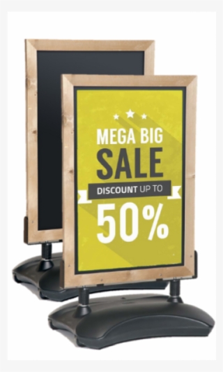 Wooden Pavement Sign - Banner