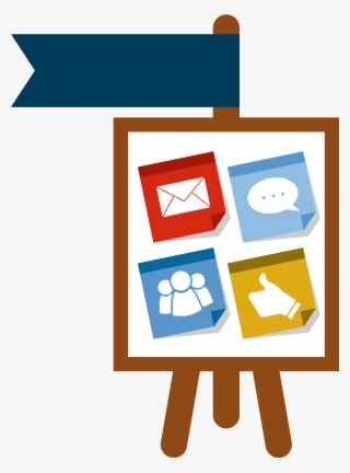 Hand Drawn Chalkboard Icon Element - Online Seller