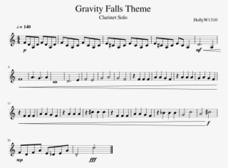 Gravity Falls Theme Sheet Music Composed By Hollyw1310 - Clarinet Sheet Music Gravity Falls