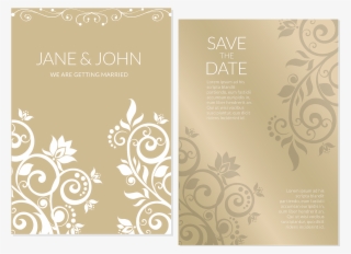 Png Black And White Library Wedding Marriage Flower - Invitation Flower Gold Design Png