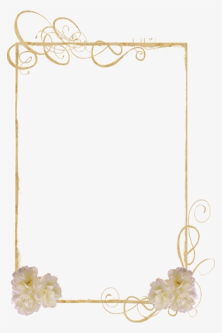 Gold & White Flower Frame X 1