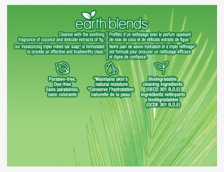 Softsoap Earth Blends Bar Soap, Coconut & Fig, Two - Grass