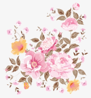 Png Free Library Flor Vector Hand Painted Flower - Beautiful Flowers Art