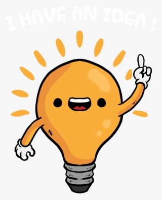 Funny Light Lamp Vector Bulb Cartoon Clipart - Thinking Light Bulb Png Cartoon