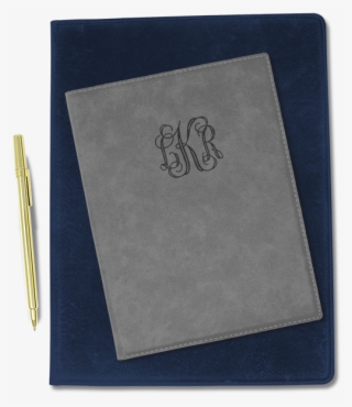 Small Center Monogram Leatherette Portfolio - Sente, Inc.