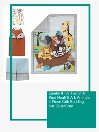 Lambs & Ivy Two Of A Kind Noah's Ark Animals 4 Piece - Lambs & Ivy