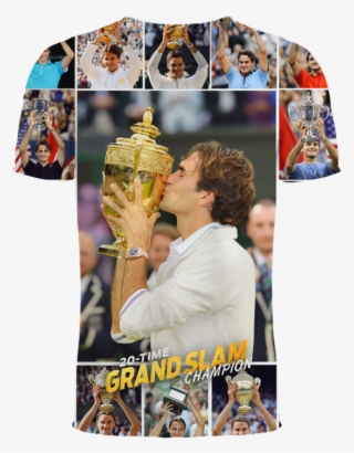 Roger Federer Tennis 3d T-shirt - Roger Federer 8 Wimbledon Titles