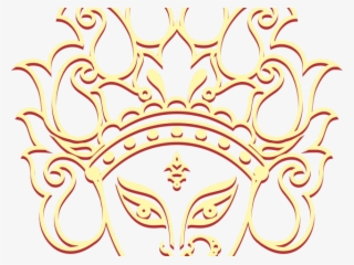 Dussehra Clipart Maa Durga Face - Durga Maa Clipart Png