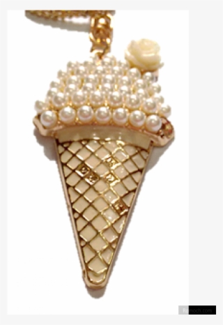 Buy Icecream Pendant With Long Necklace For Women, - Ice Cream Cone