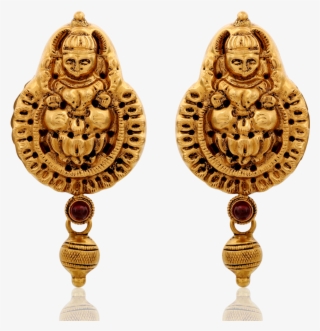 Divine Goddess Lakshmi Earrings - Brass