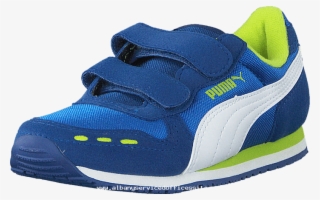 Puma Cabana Racer Mesh V Kids Puma Royal White 50197 - Sneakers