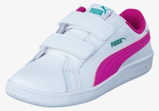 Puma Smash Fun L V Kids 011 Wht/pink 57416-01 Womens - Puma Smash Fun White Pink