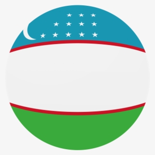Uzbekistan Round Flag - Circle