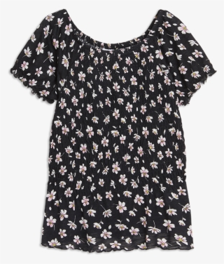 Top With Smock Black - Dywan W Marokańską Koniczynę