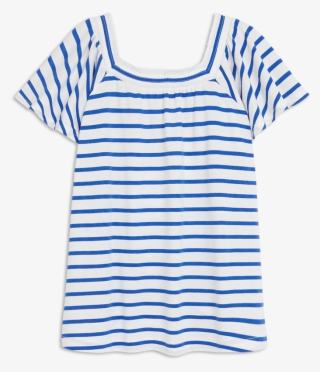 Top With Smock Blue - Day Dress