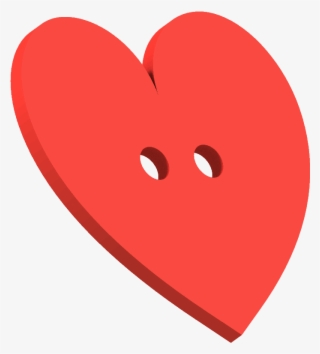 Heart Button With 2 Holes 3d Model Stl - 3 D Cloth Button