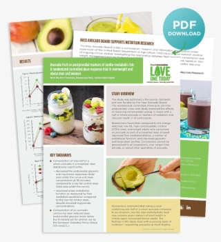 Avocado Fruit On Postprandial Markers Of Cardio-metabolic - Avocado