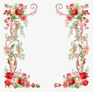 Flower Graphic Design - Transparent Floral Border Design Png