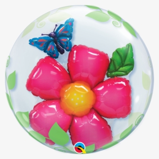 Flower & Leaves Bubble Balloon - Balloon