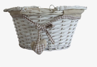 White Wicker Basket - Storage Basket
