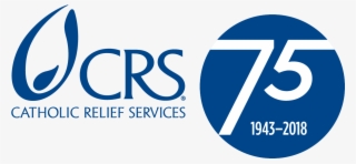 75th Crs Lock-up Crs Blue Logo - Catholic Relief Services Logo