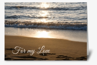 Happy Anniversary Beach At Sunset Greeting Card - 50th Birthday Beach Party Invitations