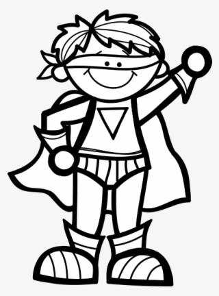 Superhero Boy 1 Bw - Love My School Library