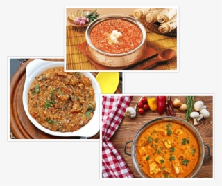 Dum Alu Kashmiri Aloo Baingan Aloo Chana Bhindi Masala - Paneer Butter Masala