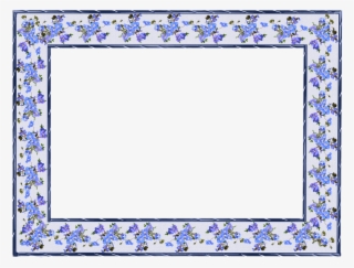 Frame, Blue Flowers, Decorative, Design - Marco De Fotos Flores
