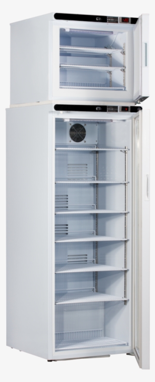 Dual Temperature Glass Door Refrigerator/freezer - Refrigerator