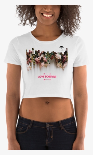 Women's Crop Tee Love Forever By Moon & Rain - Crop Top