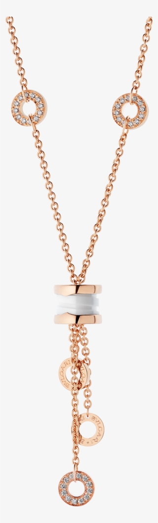 Zero1 Necklace Necklace Rose Gold Pink - Bvlgari Diamond Necklace Bzero