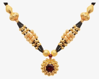 Multilayer Traditional Embossed Gold Mangal Sutra - Necklace