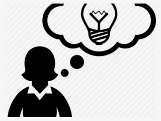 Idea Clipart Thinker - Thinking Woman Icon Png