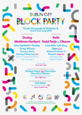 Dublin City Block Party 2016 Poster