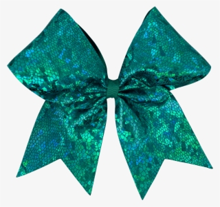 Teal Cracked Ice I Love Cheer® Hair Bow - Gift Wrapping