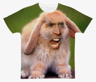 Nicolas Cage As A Rabbit Classic Sublimation Adult - Nicolas Cage Bunny