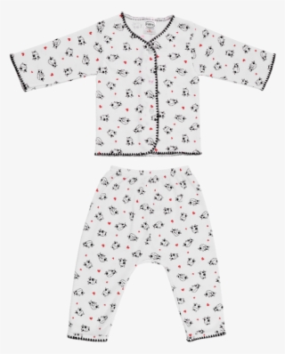 Fiffy Long Sleeve Vest Suit - Polka Dot