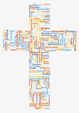 Write Down The First Three Words That Come To Mind - Religion Word No Background