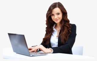 Happy Girl On The Office