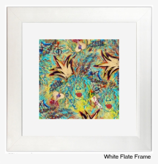 Untamable Collage Monarch White Flat Frame - Motif
