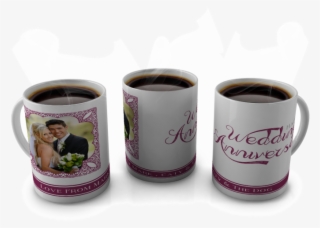 Personalised Happy Wedding Anniversary Mug - Mug View