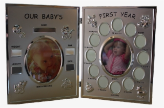 First Year Double - Our Babys First Year Photo Frame