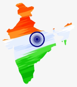 Indian Independence Day Design With Map Transparent - India Independence Day 2018