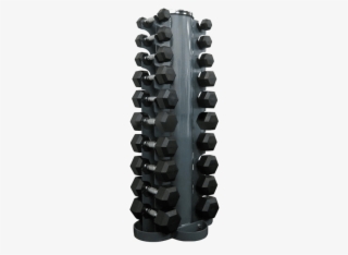 1-10kg Hex Rubber Dumbbell Set With Vertical Dumbbell - Dumbbell