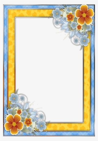 Free Png Best Stock Photos Blue And Yellowframe With - Flowers Vector