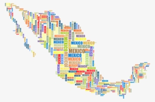 Mexico Map Word Cloud - Map