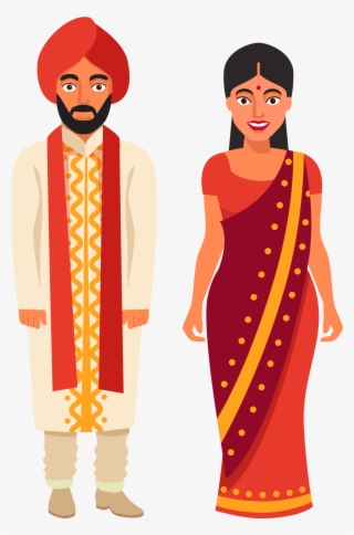 Download - Clipart Of Indian Wedding Couple